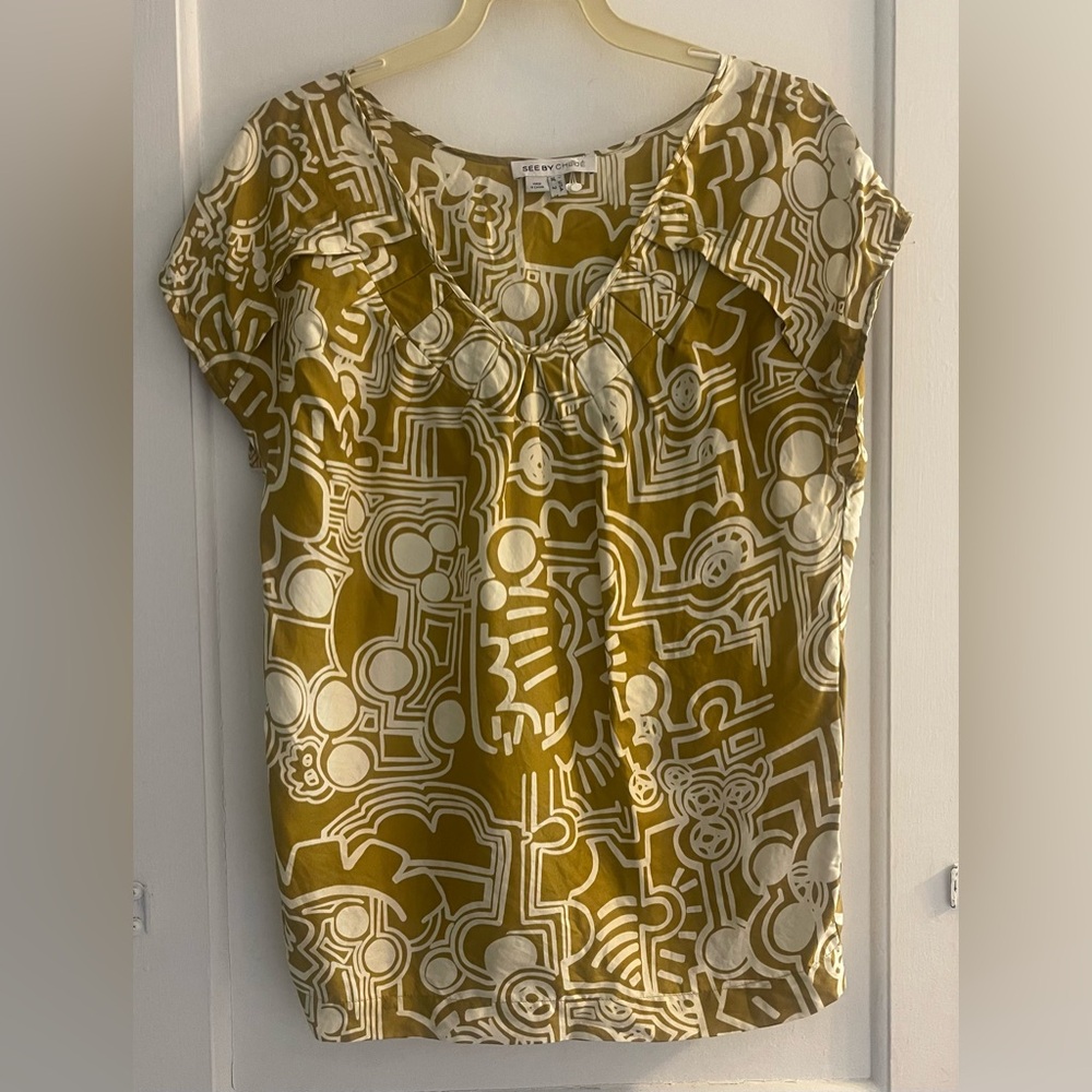 See By Chloe 100% Silk Top Size 2 (NWOT)
